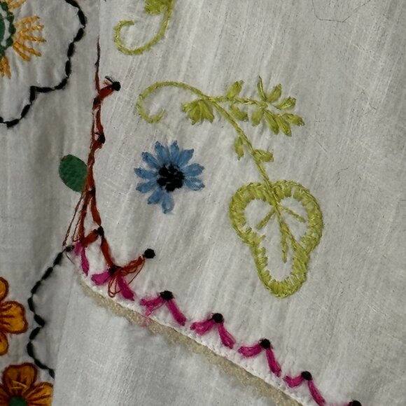 Pilcro Anthropologie Cotton Relaxed Fit Embroidered Blouse Size Medium - Picture 8 of 16